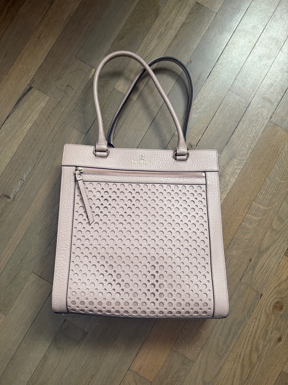 Kate Spade Mauve Perri Lane Lynne Perforated Tote
